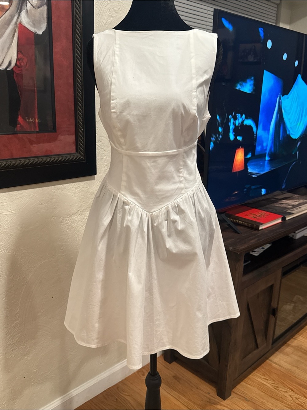 wild fable White Sleeveless Fit-and-Flare Dress
